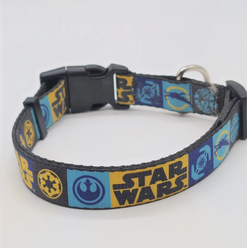 Star Wars Dog Collar 17-24 In Tie Fighter And Xwing